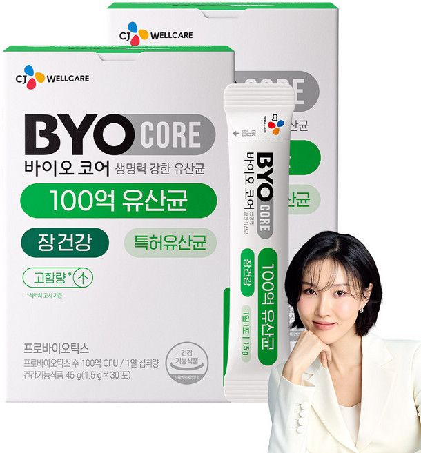 BYO 코어 건강한 생유산균 100억 30개입, 45g, 2개