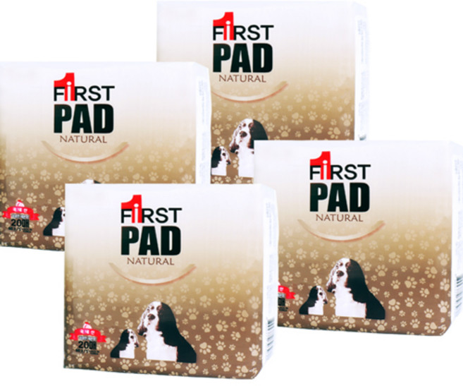 퍼스트패드 강아지 반려견 배변패드, 75g 대형 20매 x 4팩 (75 x 60), 20개입, 4개