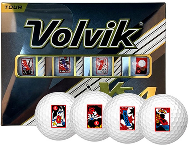 볼빅 VS4 화이트 화투볼 12구 4피스, 1세트, 12개입