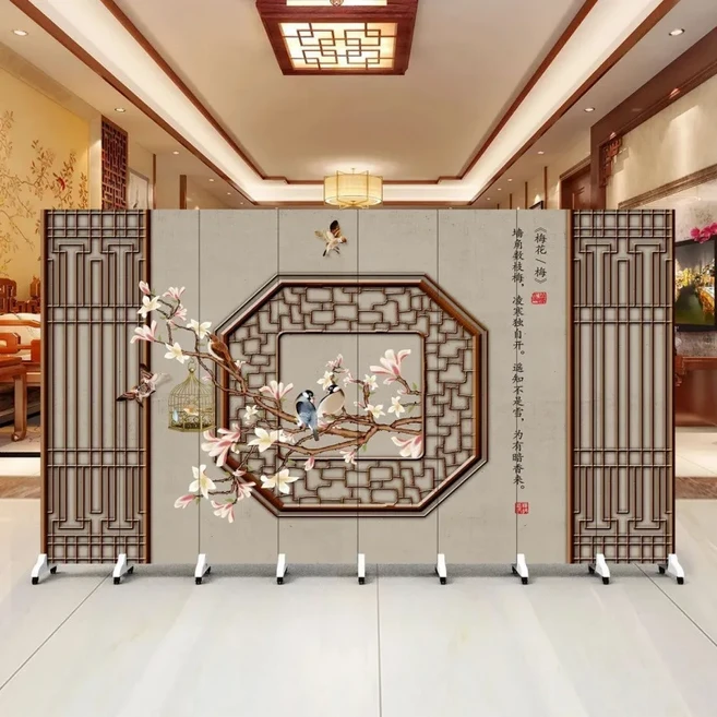 맞춤형 스크린 파티션 거실 차단막 회사 사무실 라이브 방송 접이식 배경벽 모던 심플 리빙, 03 4 anti-penetration f, 10 Style 1