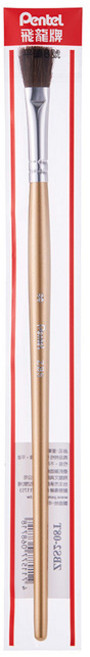 Pentel 飛龍 ZBS2系列 水彩畫筆 平頭刷具組 水彩用筆 美術繪畫, 1個, 8號