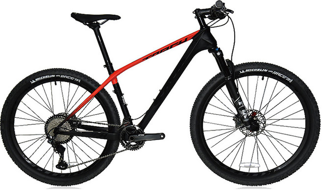 [사바코리아] 사바 토치 9.2R 풀카본 XTR 24단 27.5인치 MTB 자전거 2022, Matte Black/Red, 17, 1개