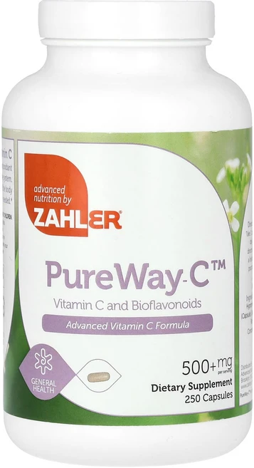 Zahler PureWay-C 500mg 캡슐 250정, Zahler PureWayC 500mg 캡슐 250정, 1개 - 쿠팡