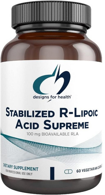 디자인스포헬스 스테이블라이즈드 R-리포산 슈프림 베지테리안 캡슐, 1개, 60정