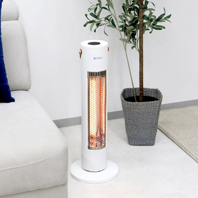 니코 타워형 카본히터, NKH-T600CB, 화이트