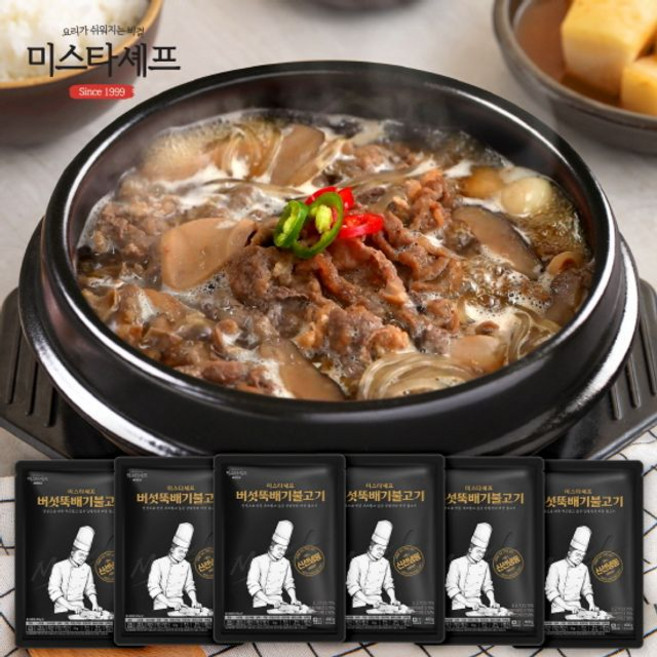 미스타셰프 버섯뚝배기불고기 400g 6팩, 6개