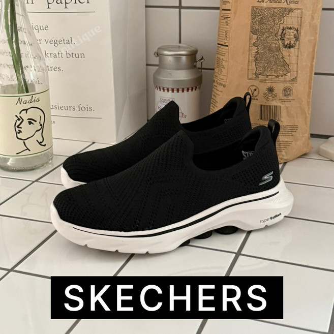 스케쳐스 슬립온 고워크7 남성 여성 슬립인스 발볼넓은 발편한 운동화 +HI스티커