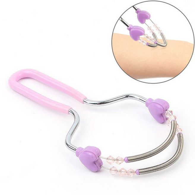 1/2구성 2단 스프링 잔털 제모기 얼굴 솜털 제거 실면도 모근 제거기, 2개