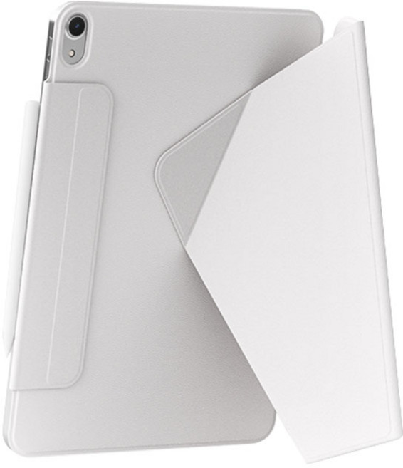 ESSENWOO 스마트 강마그네틱 멀티앵글 폴딩 아이패드 케이스, 그레이, 1개