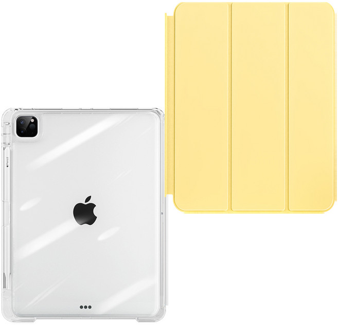 리나린 아이패드 슬라이드 펜슬 홀더 세로 거치 케이스, 옐로