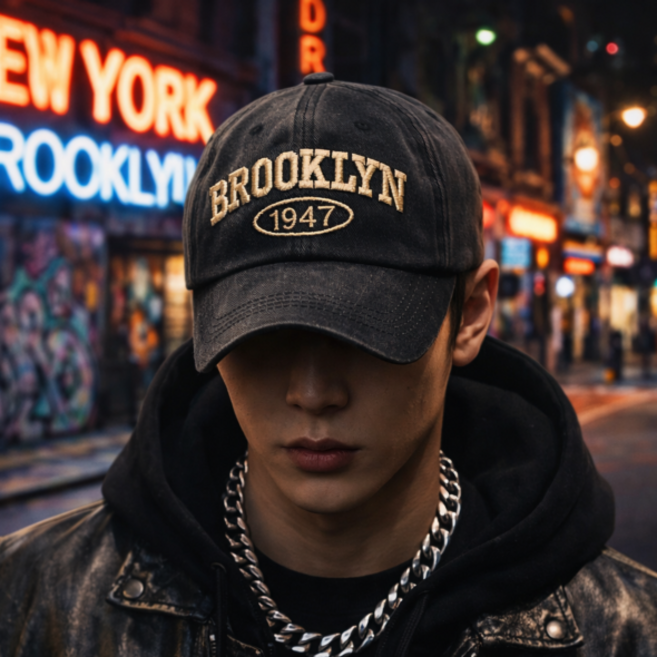 린델 1+1 브루클린 빈티지 워싱 남녀공용 데일리 볼캡 야구 모자