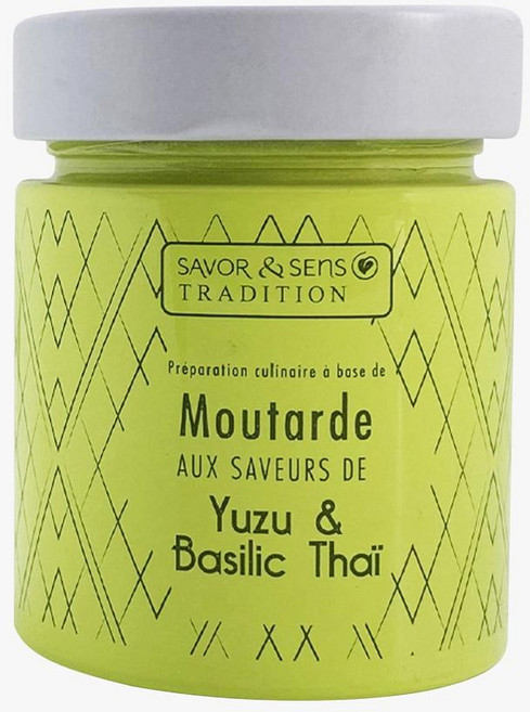 프랑스 세이버 앤 센스 Savor & Sens 유자와 타이 바질맛 머스타드 130g, 4개