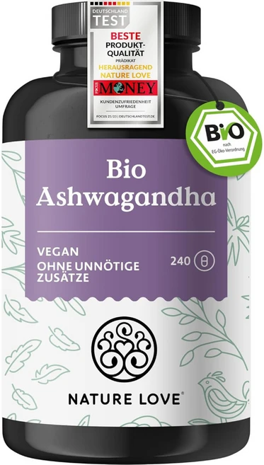 네이처러브 Bio Ashwagandha 유기농 아슈와간다 240캡슐 80일분 2통, 2개, 240정 - 쿠팡