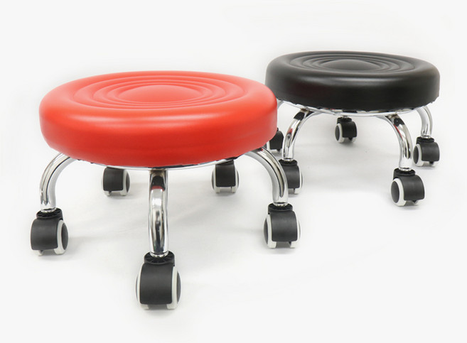 쿠카 앉은뱅이의자 바퀴의자 회전 작업의자 바닥 청소 의자, 블랙, 1개