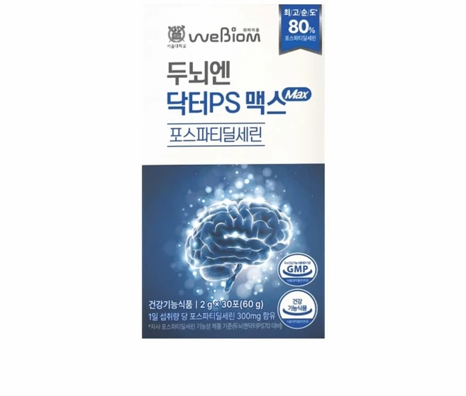 위바이옴 두뇌엔 닥터 PS 맥스 30p, 60g, 1개 - 쿠팡