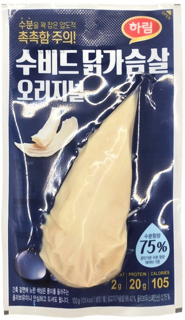 하림 수비드 닭가슴살 오리지널 단백질 다이어트, 5개, 100g