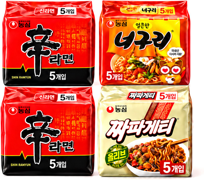 농심 신라면 너구리 짜파게티, 20개