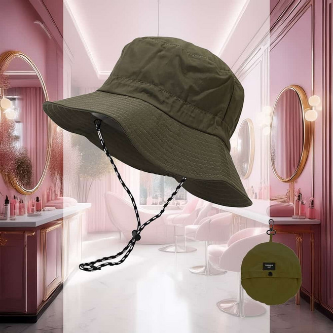 벙거지 모자 카키 자외선차단 피부 여름 밭일 등산 챙넓은형