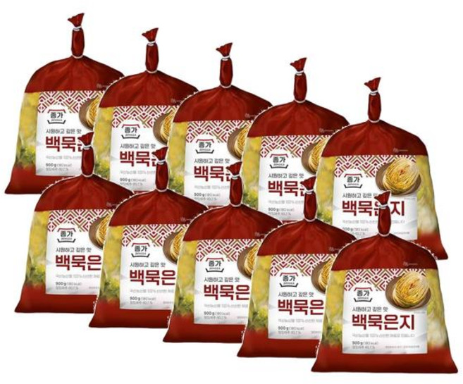 종가 백묵은지, 900g, 10개