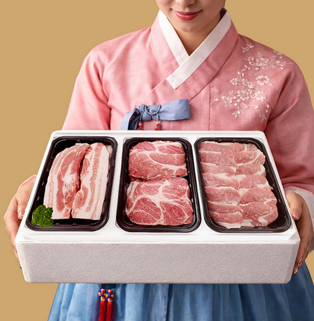 문경쑥돈 귀한분께 드리는 한돈 3종 특선 세트 1.5kg (삼겹+목살+가브리)