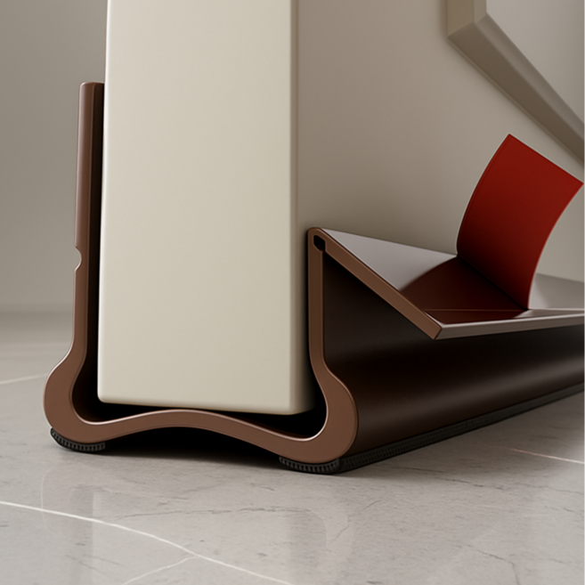 모스터 현관 문틈 소음방지 벌레 바람막이 방문 틈새막이 브라운