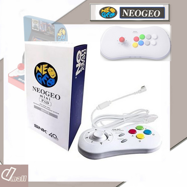SNK NEO GEO 네오지오 미니 패드 화이트 컨트롤러 정품 아케이드스틱호환 새제품, 1개