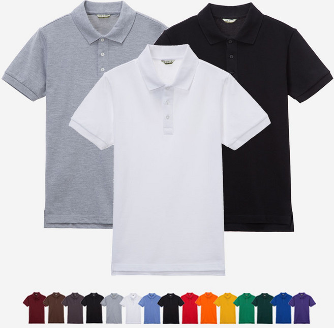 베이직 무지 반팔 40수 PK 카라티셔츠 에리티 피케셔츠 유니폼 단체티 흰색 검정 회색 남녀공용