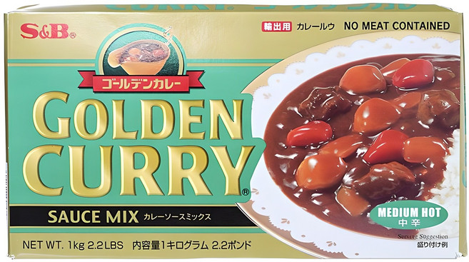 에스앤비골든 카레 중간매운맛, 1kg, 1개