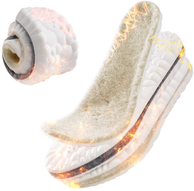 쿠션 방한깔창 양털 양모 겨울 보온 메모리폼 인솔