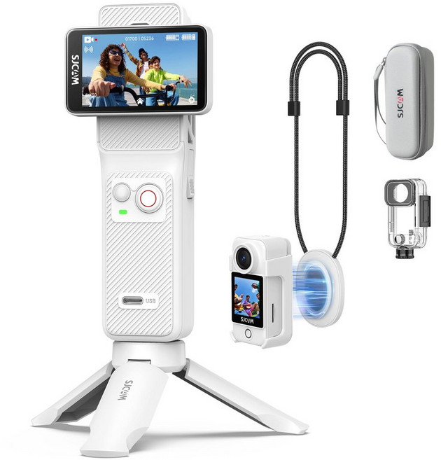 SJCAM C400 4K 블로깅 카메라포켓 사이즈 액션 카메라7시간 연속 녹화 6축