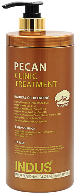 인더스피칸클리닉트리트먼트1000ml 천연호두오일 헤어단백질크림 상한머리영양제 호두기름 극손상헤어팩 손상모관리필수템 모발보호 아르간오일 미용실, 1개, 1L