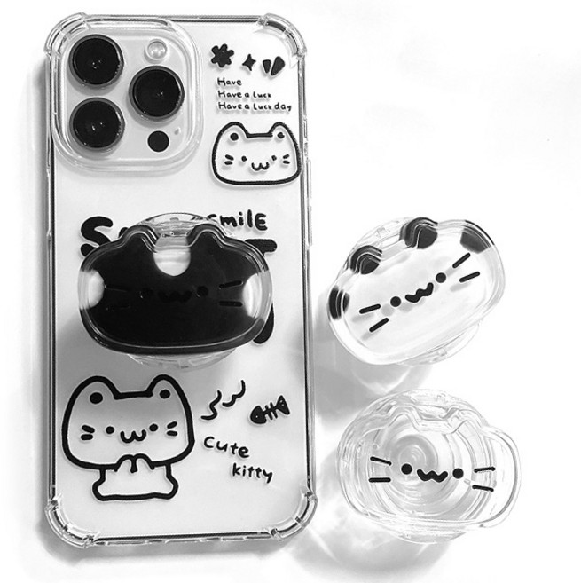 btg 스윗캣 페이스톡 방탄 젤리 핸드폰 케이스 갤럭시 A55 A15 A25 A35 퀀텀4 A24 A23 A33 A53 X커버5 A32 A26 A36 A56 퀀텀3 와이드 커버