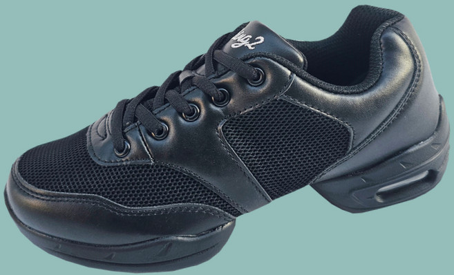 PK3 재즈 라인댄스 운동화 에어쿠션 분리창 라인댄스화, 230, 블랙