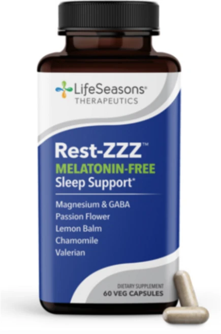 라이프시즌스 Rest-ZZZ 멜라토닌 무함유 슬립 서포트 60 베지 캡슐, 60정 × 1개, 1개, 60정 - 쿠팡