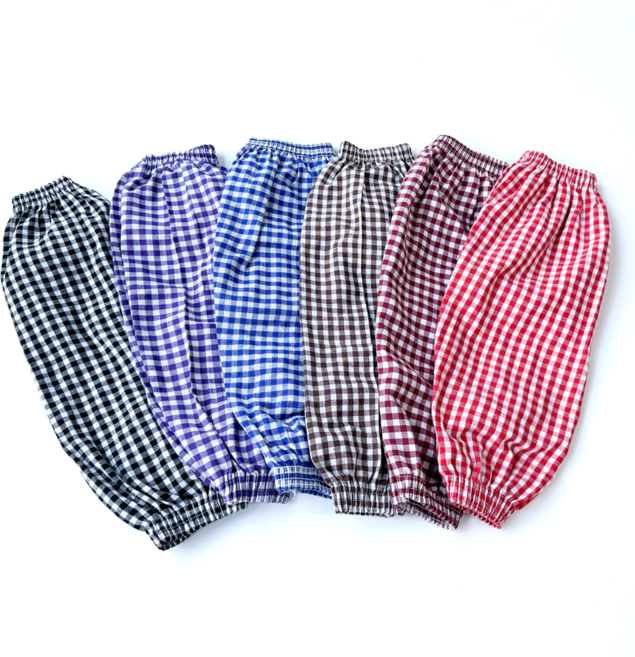 작업용 다용도 체크 팔토시 세트, 6세트 (레드+블루+와인+블랙+퍼플+브라운)