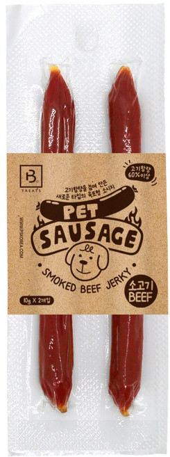 브리더랩 강아지 국내산 육포 소시지 2p