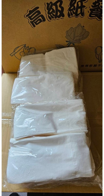 13吋三折餐巾紙 餐廳/家用/商用皆宜, 1個, 白色, 100
