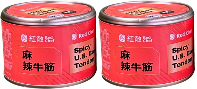 Red Chef 紅敞 麻辣牛筋, 170g, 2個
