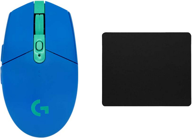 로지텍 G304 LIGHTSPEED 무선 게이밍 마우스 블루(한정판)+마우스패드 세트 [국내당일발송], 블루