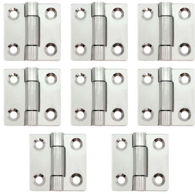 아이베란다 스텐 경첩 가구 힌지 철물 실버 2T, 8개