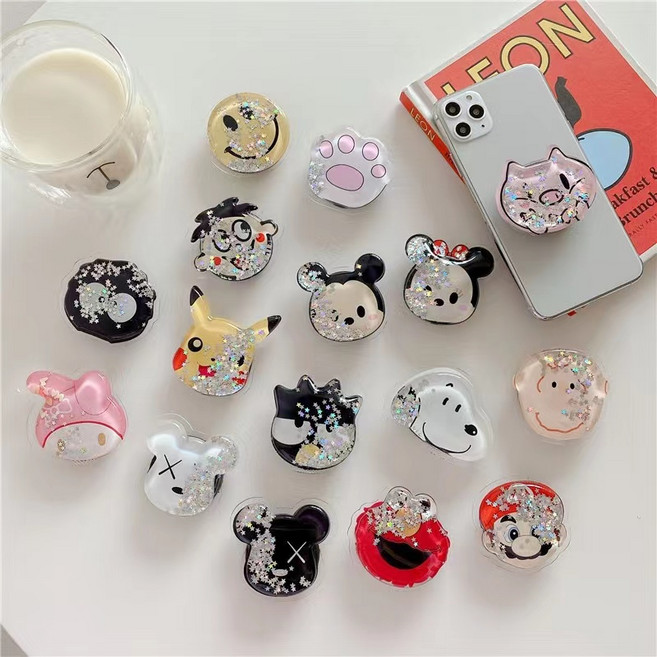 휴대폰 그립톤 휴대폰 거치대 다양한디자인 귀여운 캐릭터, 8번, 1개