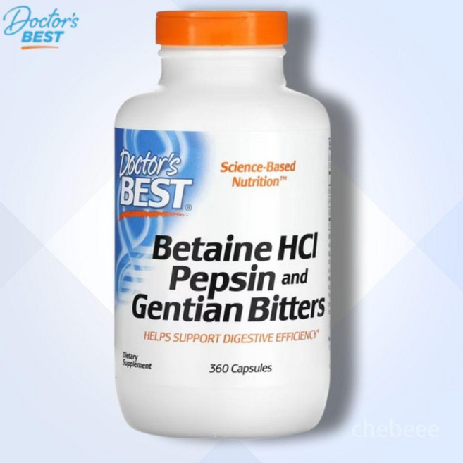 닥터스베스트 베타인 HCI 펩신 효소 용담 허브 360캡슐, 1개, 360정