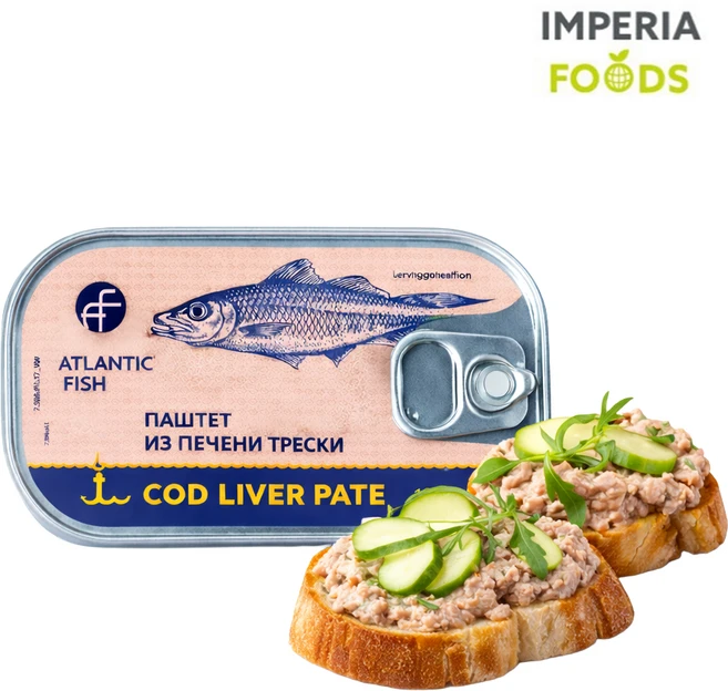 아틀란틱피쉬 ATLANTIC FISH 대구 간 페이트 통조림 Cod Liver Pate, 125g, 1개 - 쿠팡