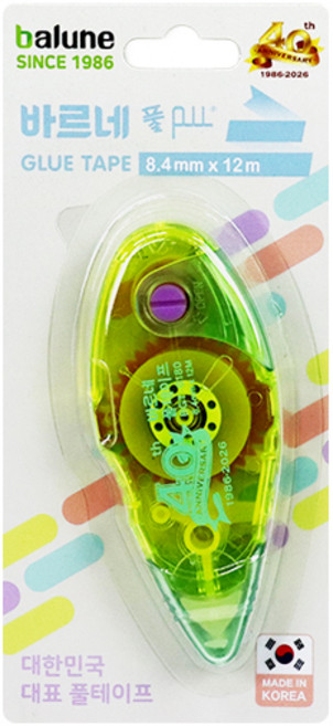 바르네 풀테이프(BGT-0180) 접착제 양면테이프 8.4mmX12M 사무용품