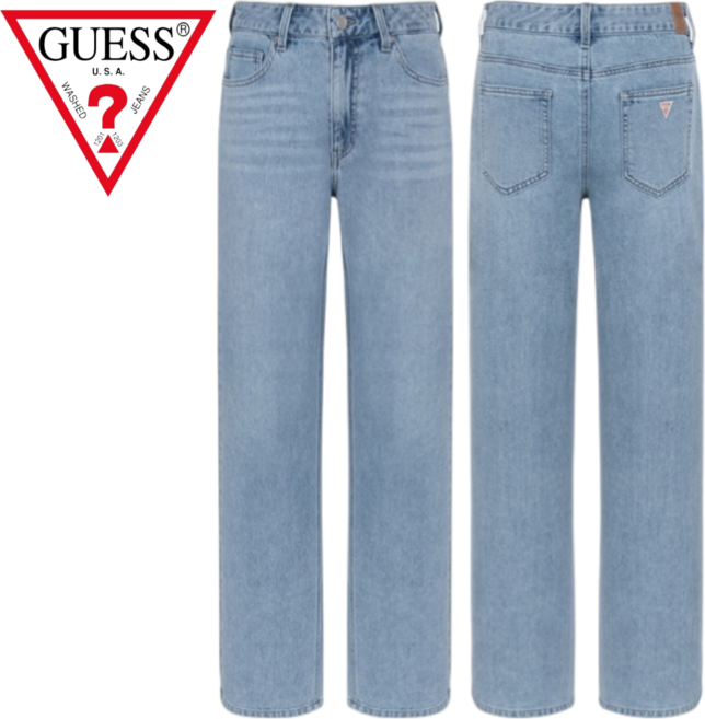 [백화점발송]게스 여자 청바지 와이드 여름 데님 팬츠 하의