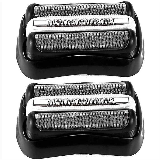 Braun Series 3 Braun Series 3010S 3040S 용 교체 포일 및 커터 용 2PCS 32B 면도기 대체 부품, 검은색