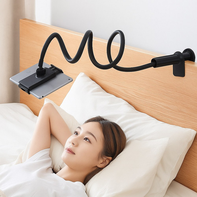 지아플랜 프리모션 스마트폰 태블릿 거치대, 1개, 블랙