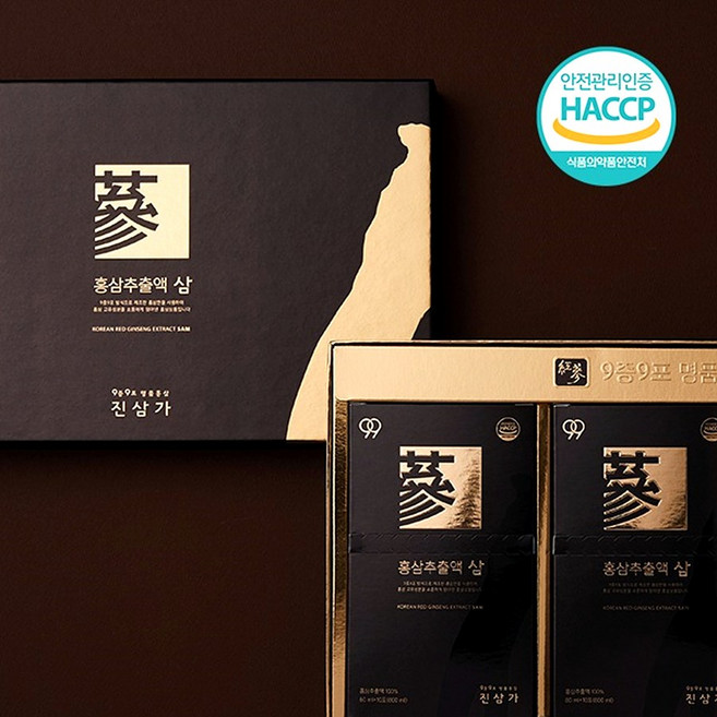 진삼가 구증구포 홍삼달임액 삼30포 홍삼액 홍삼추출액 홍삼액기스 진세노사이드70mg 명절 부모님선물, 1박스, 2.4L