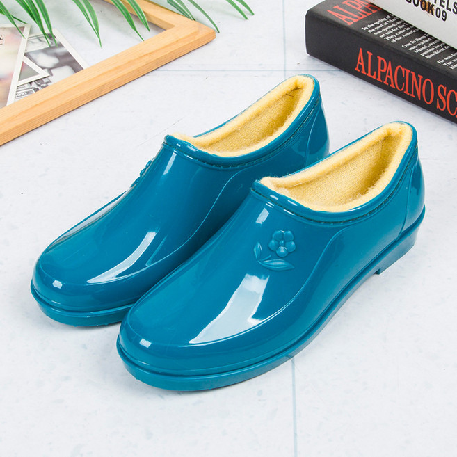 短筒雨鞋女士廚房雨靴保暖平底防滑水鞋女耐磨低幫水靴女