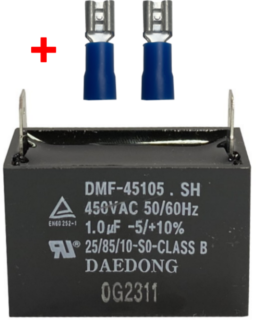대동 콘덴서 콘덴샤 보일러콘덴서 선풍기콘덴서 모터콘덴서 펌프콘덴서 사각수지콘덴서 450VAC 모음, DMF-45105 1uF(450V), 1개